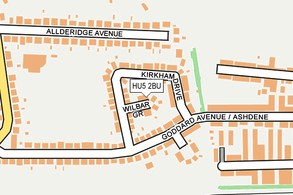 HU5 2BU map - OS OpenMap – Local (Ordnance Survey)