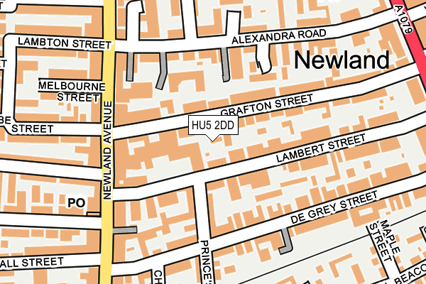 HU5 2DD map - OS OpenMap – Local (Ordnance Survey)