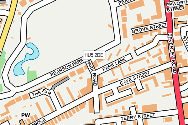 HU5 2DE map - OS OpenMap – Local (Ordnance Survey)