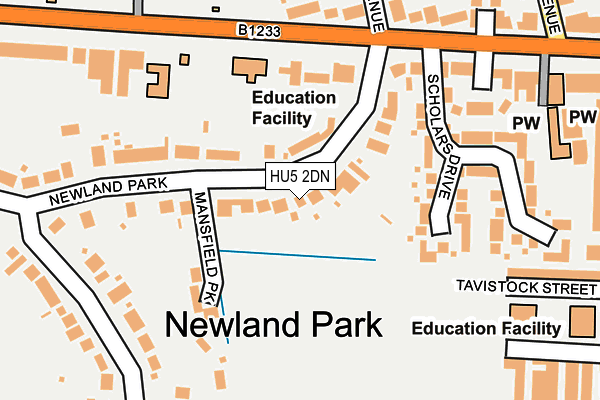 HU5 2DN map - OS OpenMap – Local (Ordnance Survey)