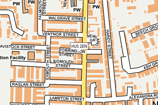 HU5 2EN map - OS OpenMap – Local (Ordnance Survey)