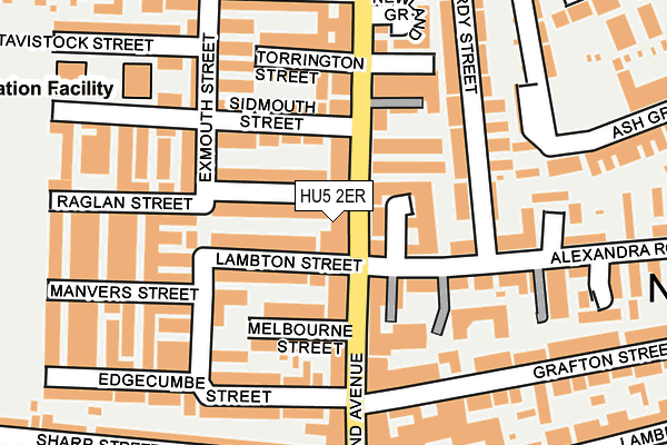 HU5 2ER map - OS OpenMap – Local (Ordnance Survey)