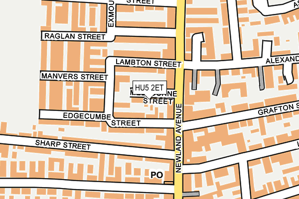 HU5 2ET map - OS OpenMap – Local (Ordnance Survey)