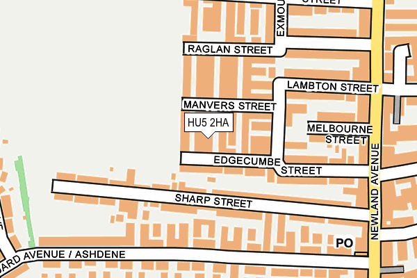 HU5 2HA map - OS OpenMap – Local (Ordnance Survey)