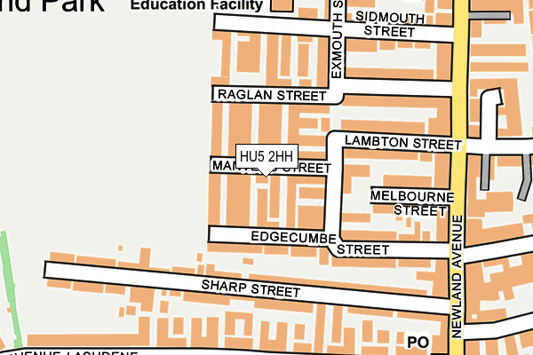 HU5 2HH map - OS OpenMap – Local (Ordnance Survey)