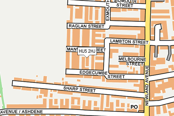 HU5 2HJ map - OS OpenMap – Local (Ordnance Survey)