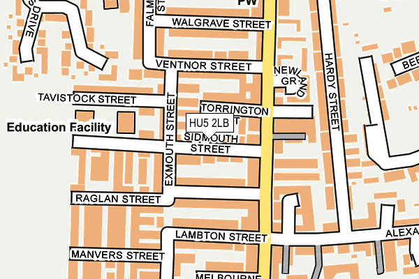 HU5 2LB map - OS OpenMap – Local (Ordnance Survey)