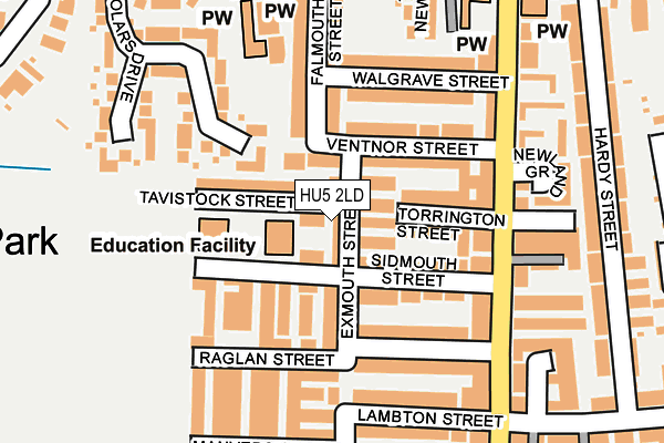 HU5 2LD map - OS OpenMap – Local (Ordnance Survey)