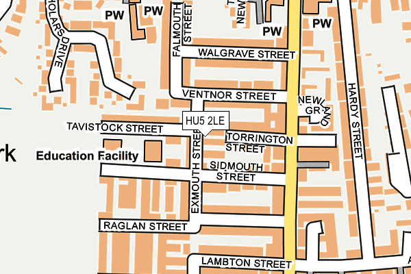 HU5 2LE map - OS OpenMap – Local (Ordnance Survey)