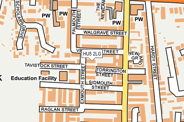 HU5 2LG map - OS OpenMap – Local (Ordnance Survey)