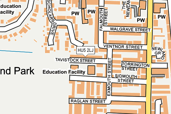 HU5 2LJ map - OS OpenMap – Local (Ordnance Survey)