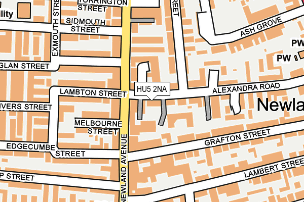 HU5 2NA map - OS OpenMap – Local (Ordnance Survey)