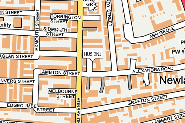 HU5 2NJ map - OS OpenMap – Local (Ordnance Survey)