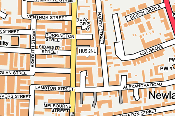 HU5 2NL map - OS OpenMap – Local (Ordnance Survey)