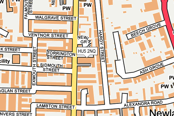 HU5 2NQ map - OS OpenMap – Local (Ordnance Survey)