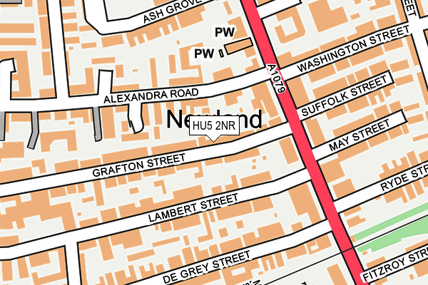 HU5 2NR map - OS OpenMap – Local (Ordnance Survey)