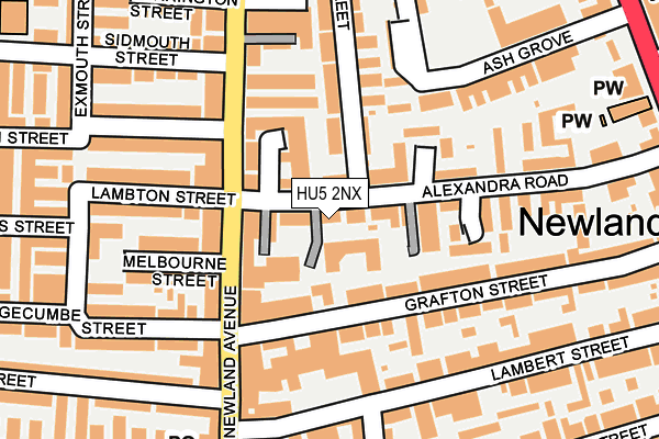 HU5 2NX map - OS OpenMap – Local (Ordnance Survey)