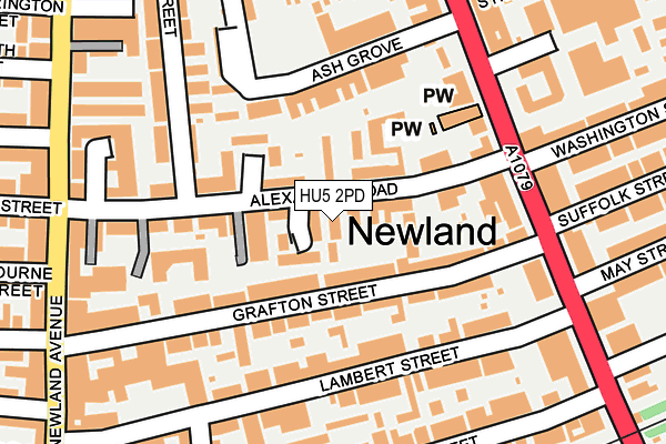 HU5 2PD map - OS OpenMap – Local (Ordnance Survey)