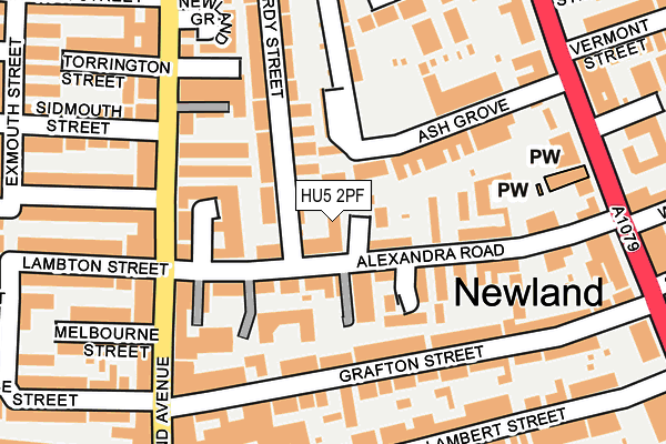 HU5 2PF map - OS OpenMap – Local (Ordnance Survey)