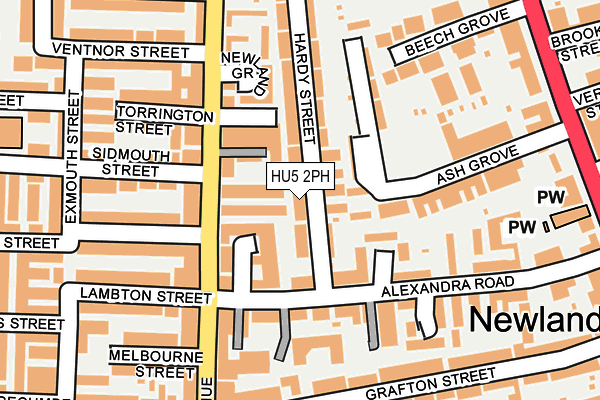 HU5 2PH map - OS OpenMap – Local (Ordnance Survey)