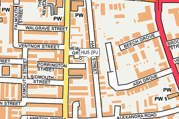 HU5 2PJ map - OS OpenMap – Local (Ordnance Survey)