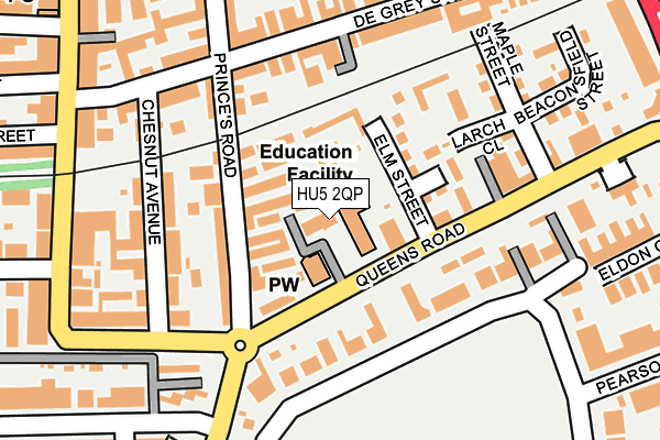 HU5 2QP map - OS OpenMap – Local (Ordnance Survey)