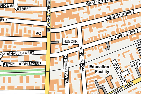 HU5 2RR map - OS OpenMap – Local (Ordnance Survey)