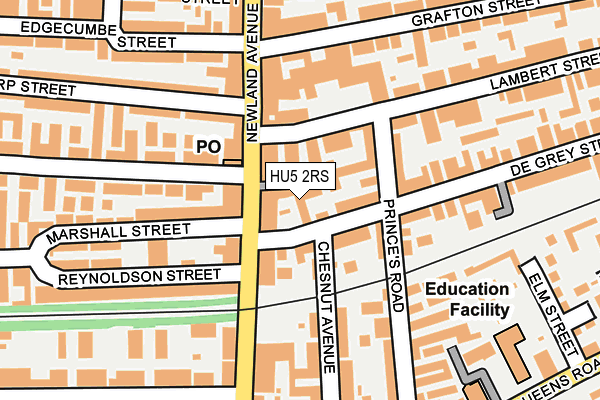 HU5 2RS map - OS OpenMap – Local (Ordnance Survey)