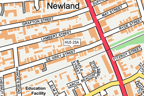 HU5 2SA map - OS OpenMap – Local (Ordnance Survey)