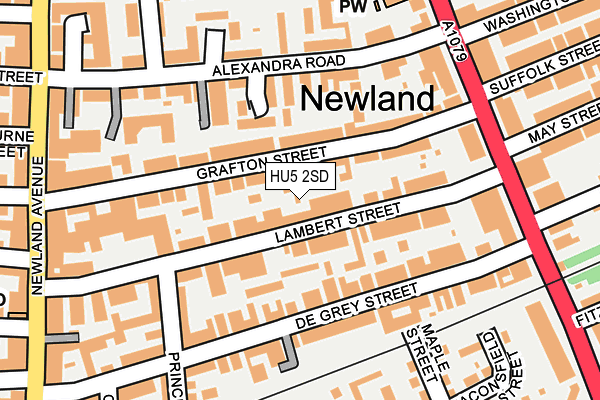 HU5 2SD map - OS OpenMap – Local (Ordnance Survey)