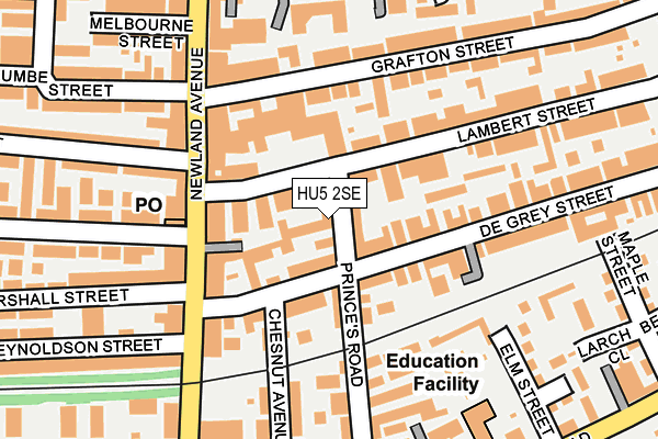 HU5 2SE map - OS OpenMap – Local (Ordnance Survey)