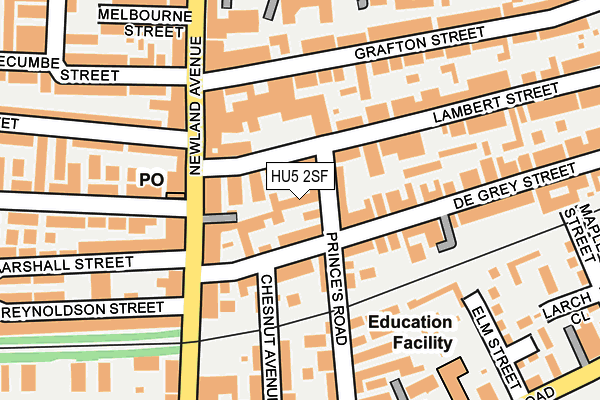 HU5 2SF map - OS OpenMap – Local (Ordnance Survey)