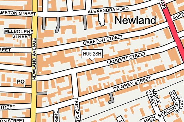 HU5 2SH map - OS OpenMap – Local (Ordnance Survey)