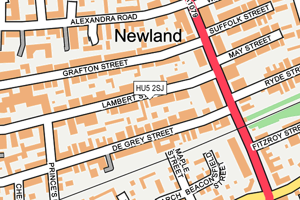 HU5 2SJ map - OS OpenMap – Local (Ordnance Survey)