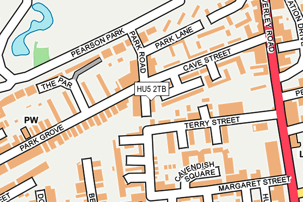 HU5 2TB map - OS OpenMap – Local (Ordnance Survey)