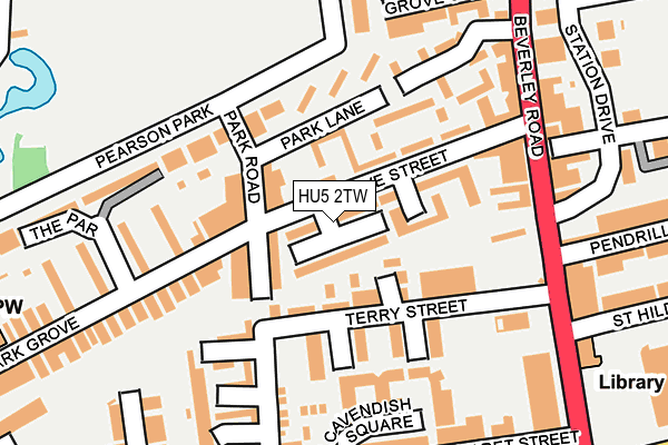 HU5 2TW map - OS OpenMap – Local (Ordnance Survey)