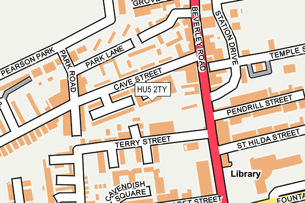 HU5 2TY map - OS OpenMap – Local (Ordnance Survey)