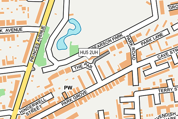 HU5 2UH map - OS OpenMap – Local (Ordnance Survey)