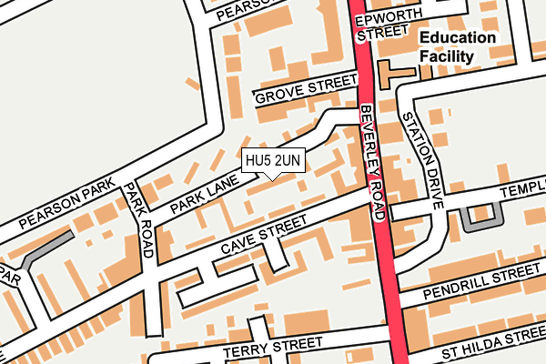 HU5 2UN map - OS OpenMap – Local (Ordnance Survey)