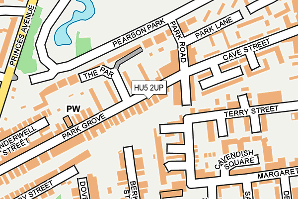 HU5 2UP map - OS OpenMap – Local (Ordnance Survey)