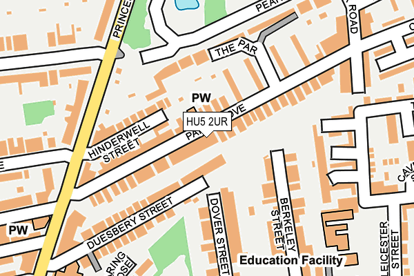 HU5 2UR map - OS OpenMap – Local (Ordnance Survey)