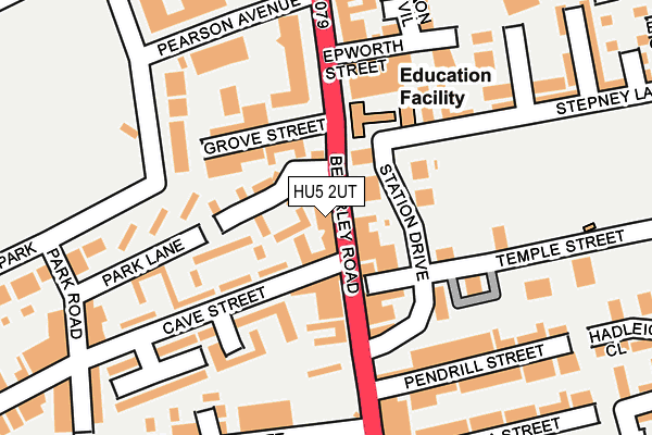 HU5 2UT map - OS OpenMap – Local (Ordnance Survey)