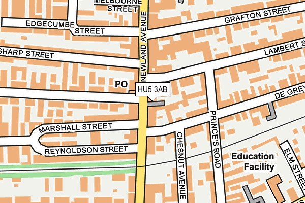 HU5 3AB map - OS OpenMap – Local (Ordnance Survey)