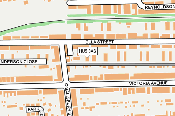 HU5 3AS map - OS OpenMap – Local (Ordnance Survey)