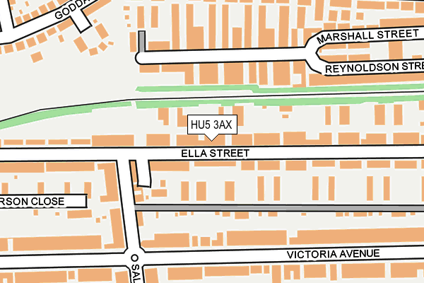 HU5 3AX map - OS OpenMap – Local (Ordnance Survey)