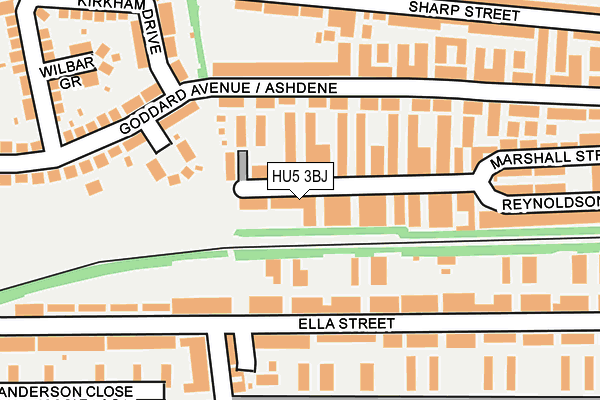 HU5 3BJ map - OS OpenMap – Local (Ordnance Survey)