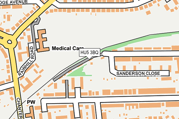 HU5 3BQ map - OS OpenMap – Local (Ordnance Survey)