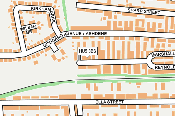 HU5 3BS map - OS OpenMap – Local (Ordnance Survey)