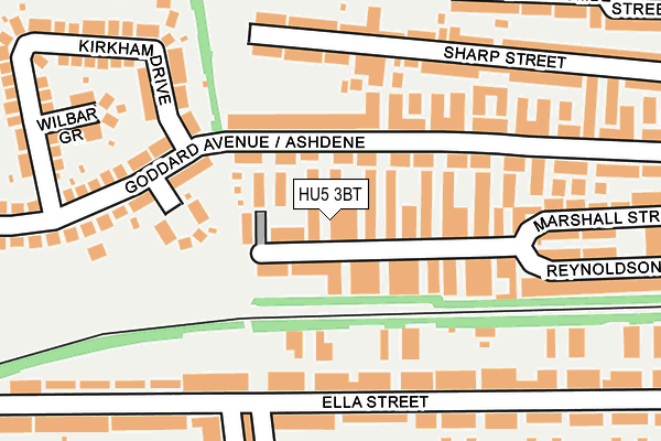 HU5 3BT map - OS OpenMap – Local (Ordnance Survey)