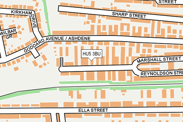 HU5 3BU map - OS OpenMap – Local (Ordnance Survey)